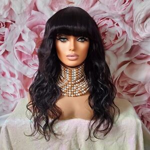 100% Human hair bang wig